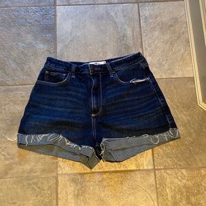 Curvy ultra high rise jean shorts